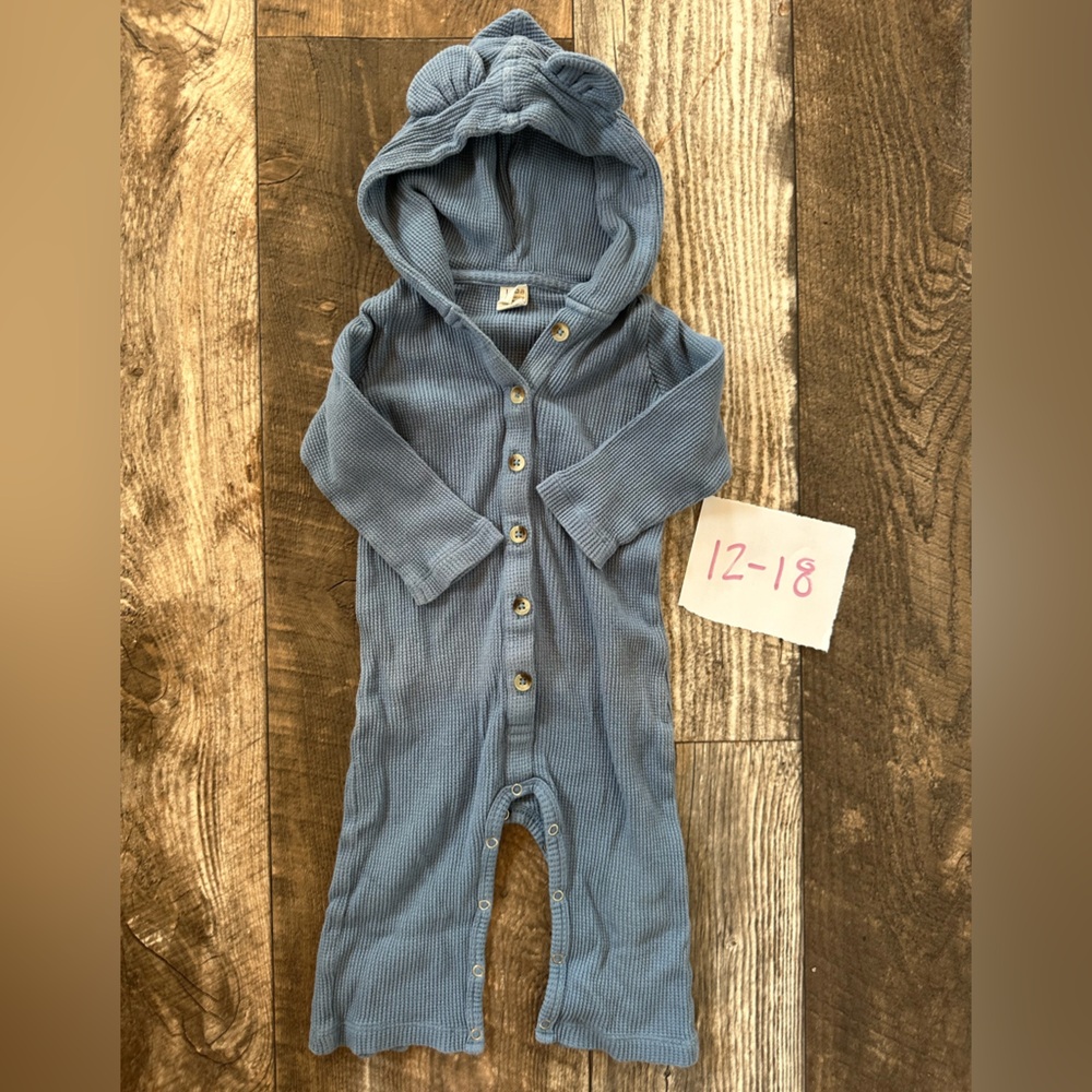 Kate Quinn Light Blue Hooded Jumpsuit